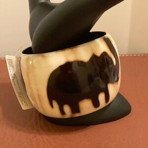 NWT Forever 21 ivory/black elephant cuff bracelet